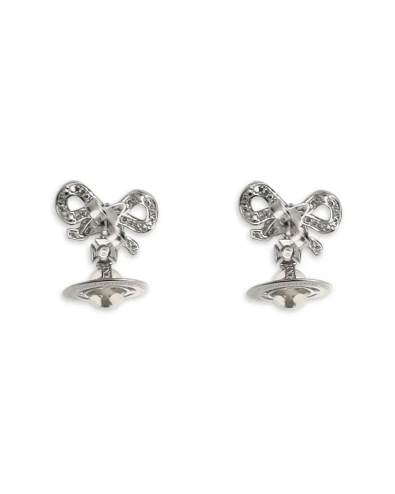 Vivienne Westwood Women's Octavie Earrings Platinum - White, Clear Cz Silver Silver