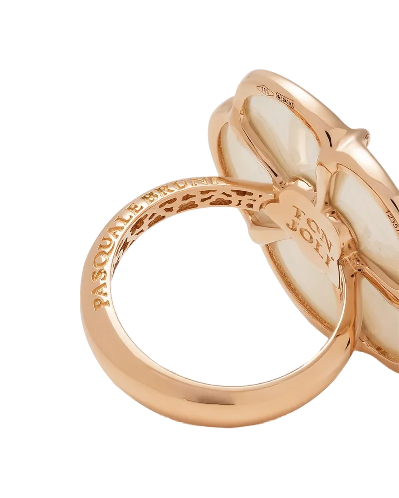 Pasquale Bruni Women's 18kt Rose Gold Ton Joli Diamonds Ring Continuty Rose