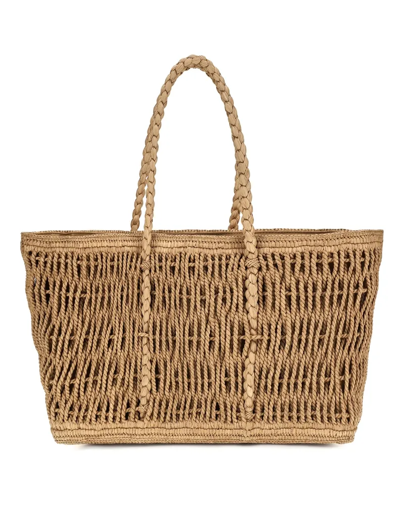The Row Women's Tote Bag Georgica Raffia Beige Shoulder Beige