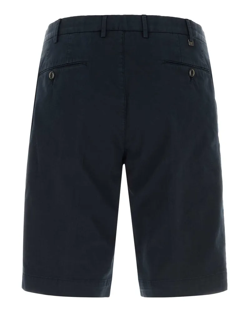 PT TORINO Men's Midnight Blue Stretch Cotton Bermuda Shorts Y372 Exterior: Elastane Navy