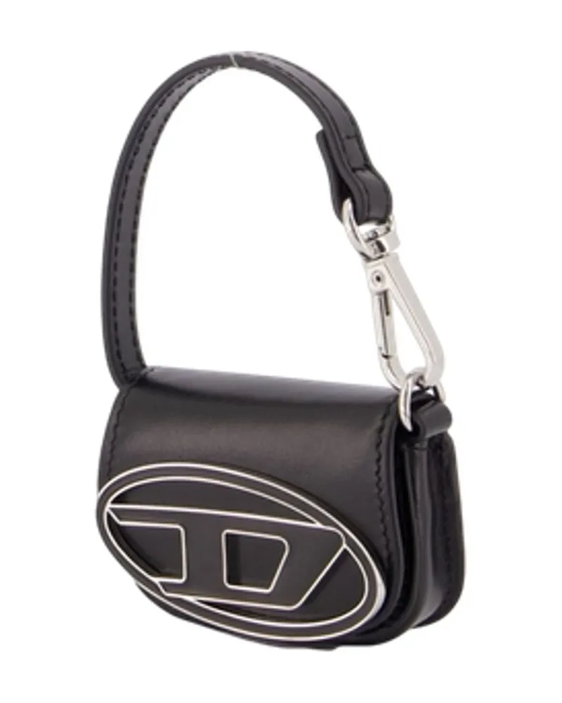 Diesel Women's 1dr Micro Charm Leather Black Cowhide Accessories Charms Black