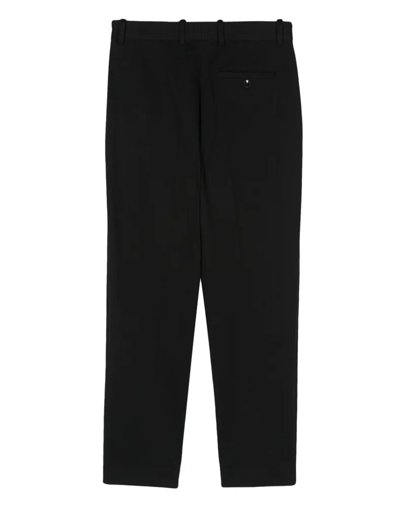 CIRCOLO 1901 Stretch-Cotton Tapered Trousers — Black Black