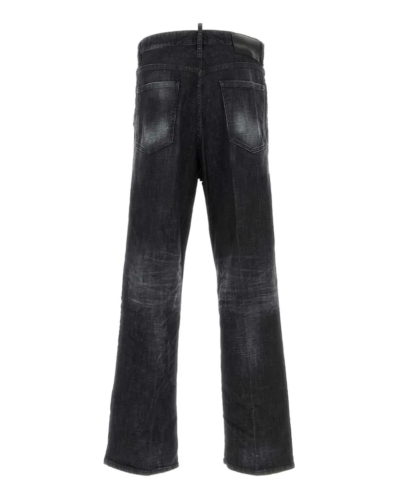 Dsquared2 Men's Black Stretch Denim Loose Jeans Co Ea Black