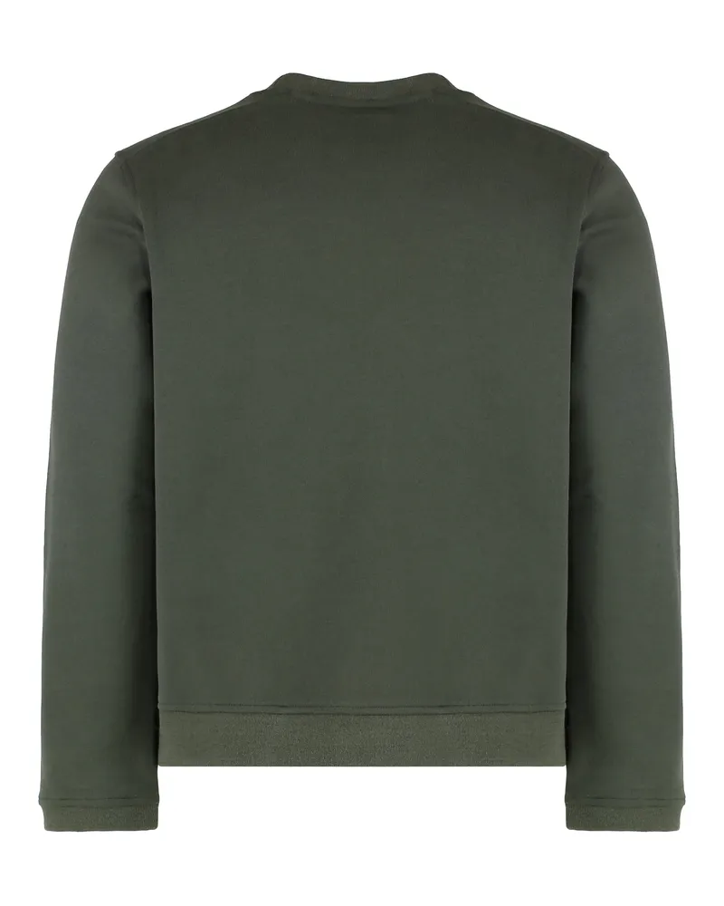 K-Way Men's Cotton And Cashmere Crewneck Sweater Green Sweatshirts Green
