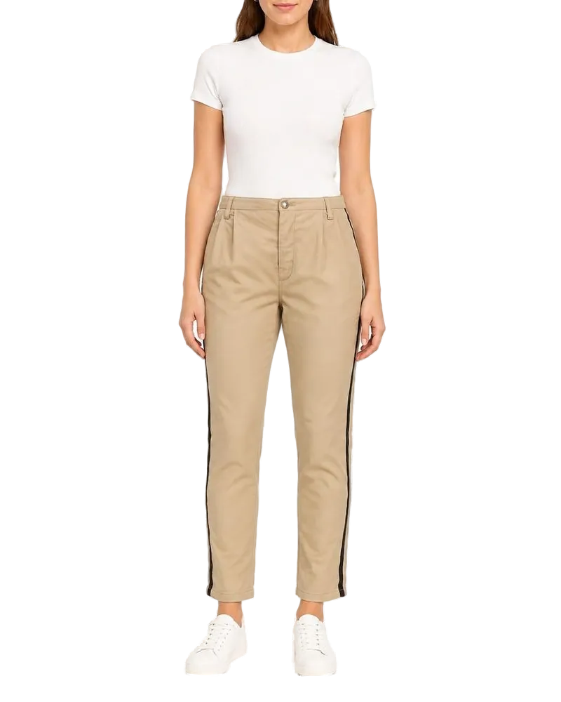 Pinko Women's Trousers Cotton Apparel - Trousers-Leggings Beige Beige