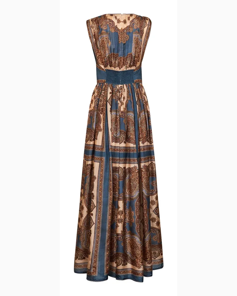 Zimmermann Women's Maxi Dress Mahon Paisley Silk Multicolour Blue