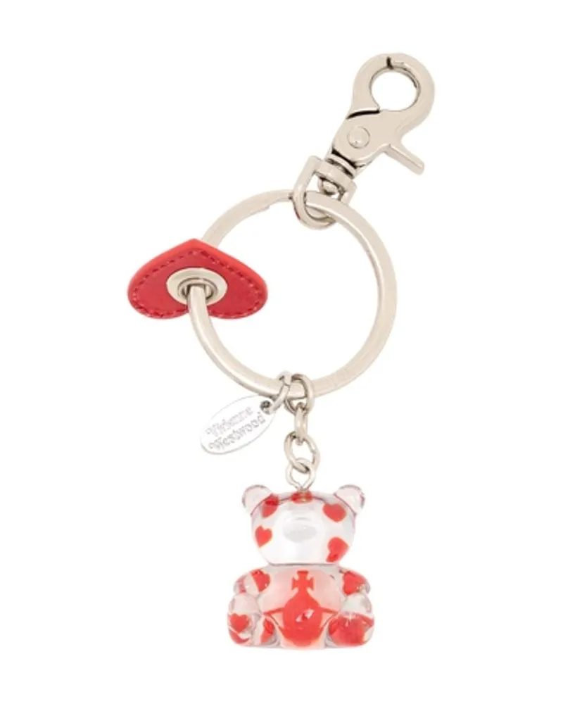 Vivienne Westwood Women's Teddy Resin Keychain Synthetic Red Accessories Keychains Red