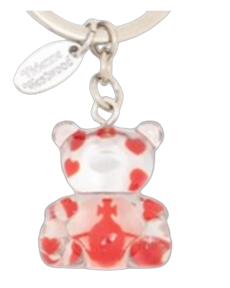 Vivienne Westwood Women's Teddy Resin Keychain Synthetic Red Accessories Keychains Red