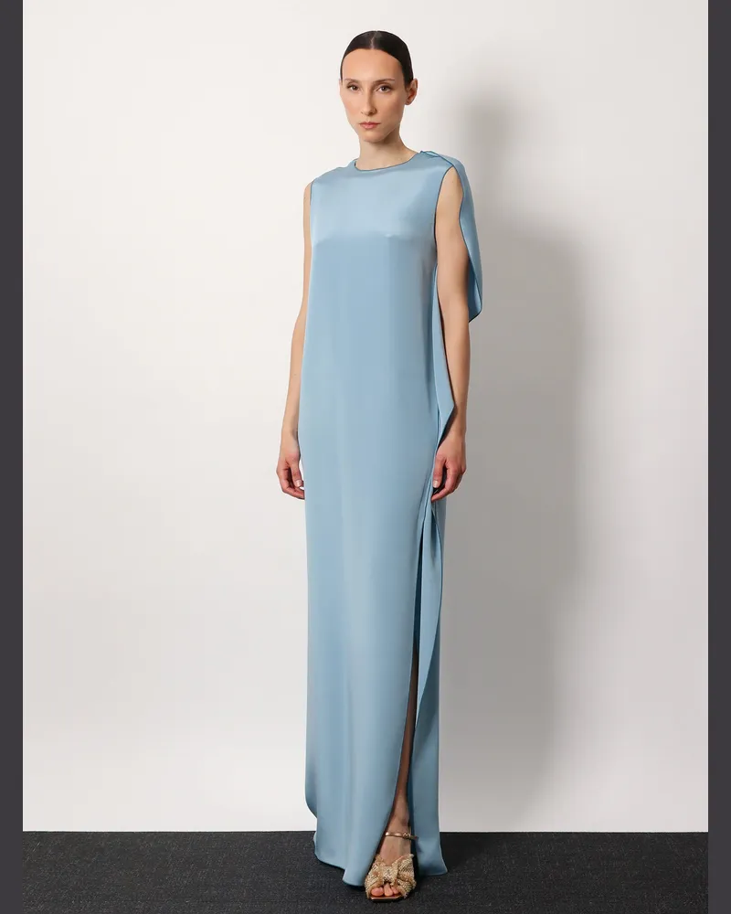 Max Mara Women's Dress Odessa Silk Blue Blue