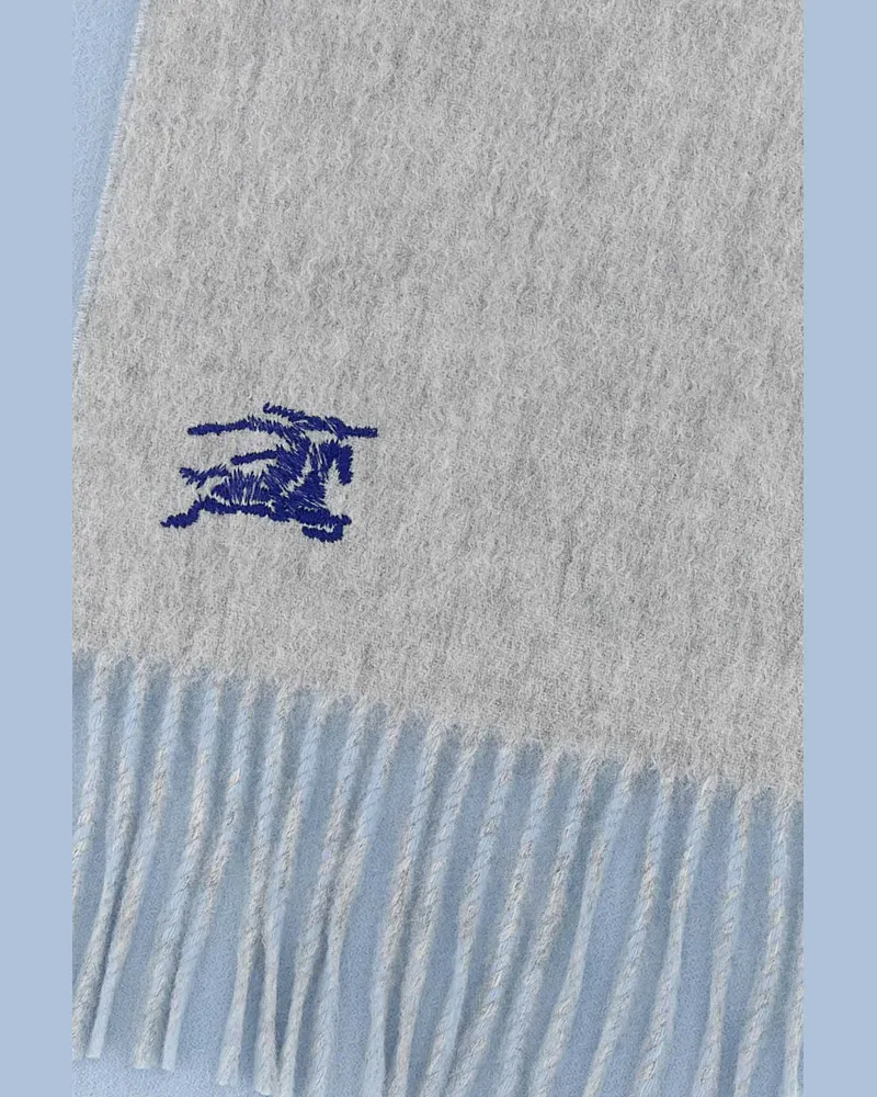 Burberry Unisex Light-Blue Cashmere Reversible Scarf Bankbluepalegrey Sciarpe E Foulard Scarfs Blue