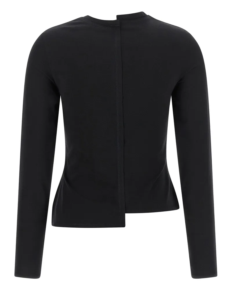 Y-3 Asymmetric Cotton T-shirt — Black Black