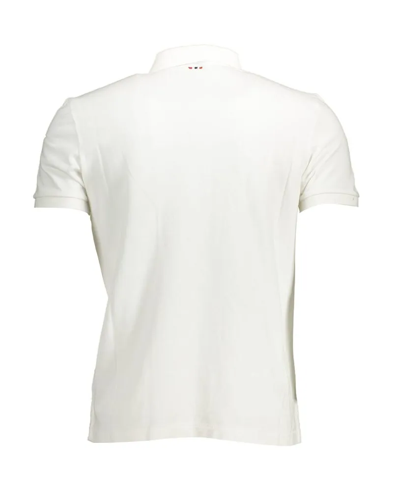 Napapijri Logo-Embroidered Cotton Polo Shirt — White White