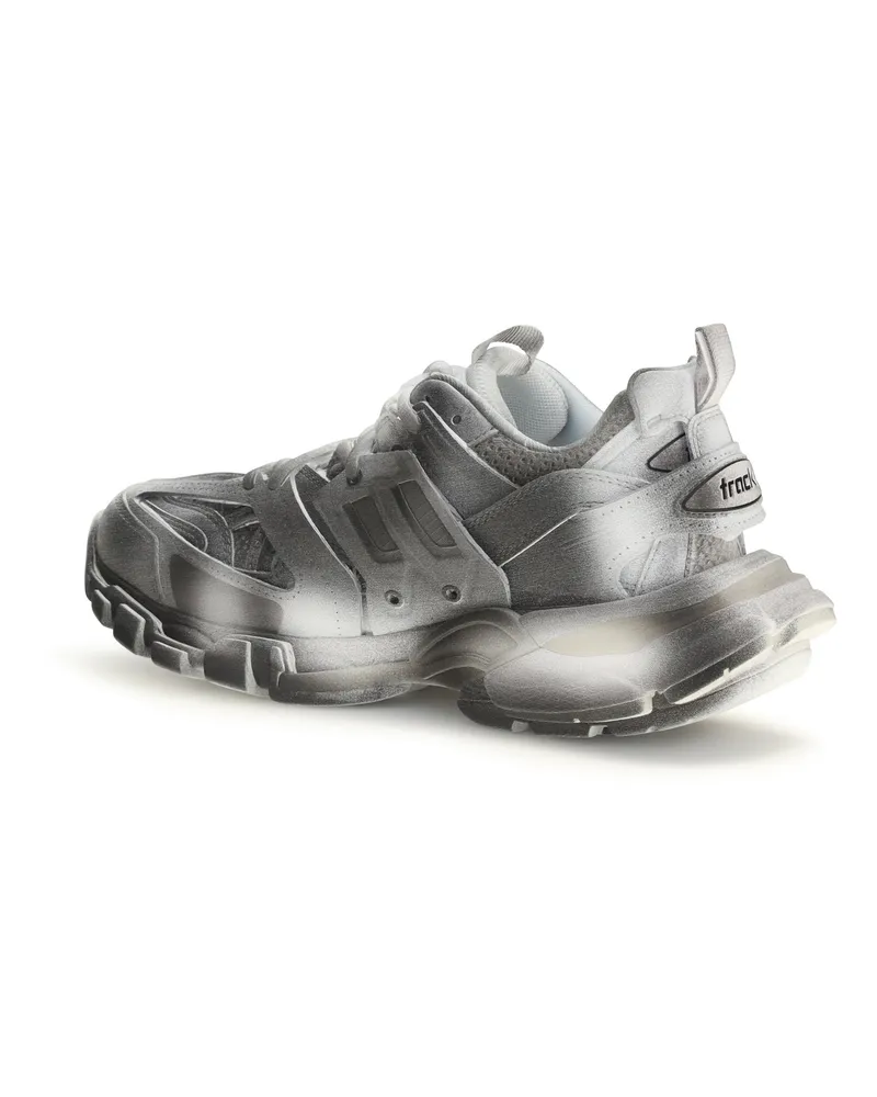 Balenciaga Women's Track Stencil Sneakers Black - White Black