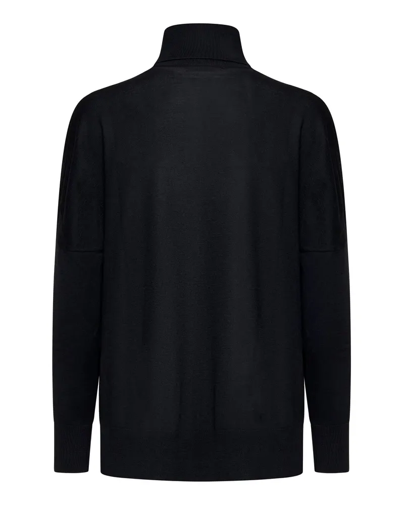 Blanca Women's High Neck Sweater Black Wool Black