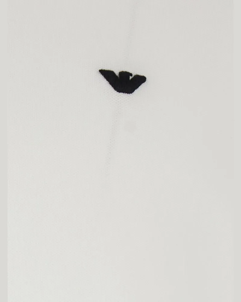 Emporio Armani Logo Cotton Polo Shirt — White White