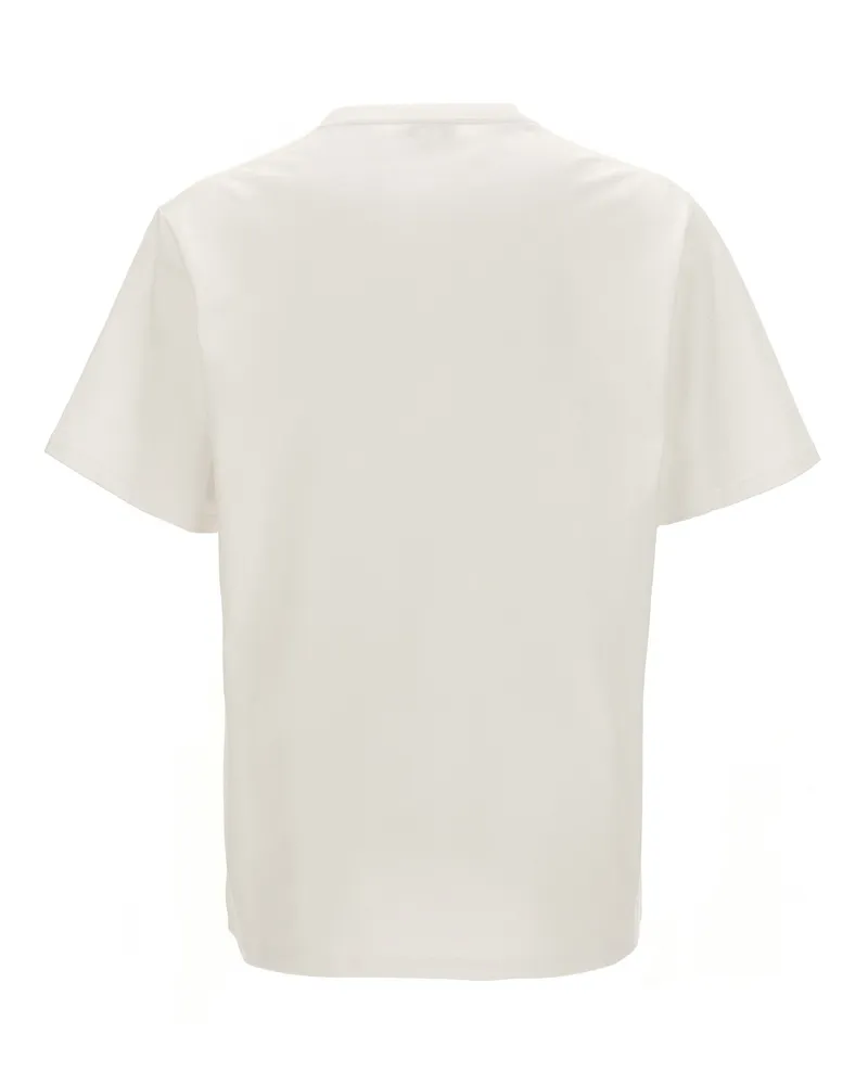 Alexander McQueen Logo-Print Cotton T-Shirt — Cream Cream