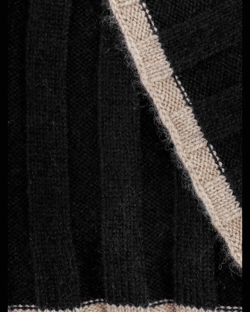 Brunello Cucinelli Men's Cashmere Scarf Black Scarfs Black