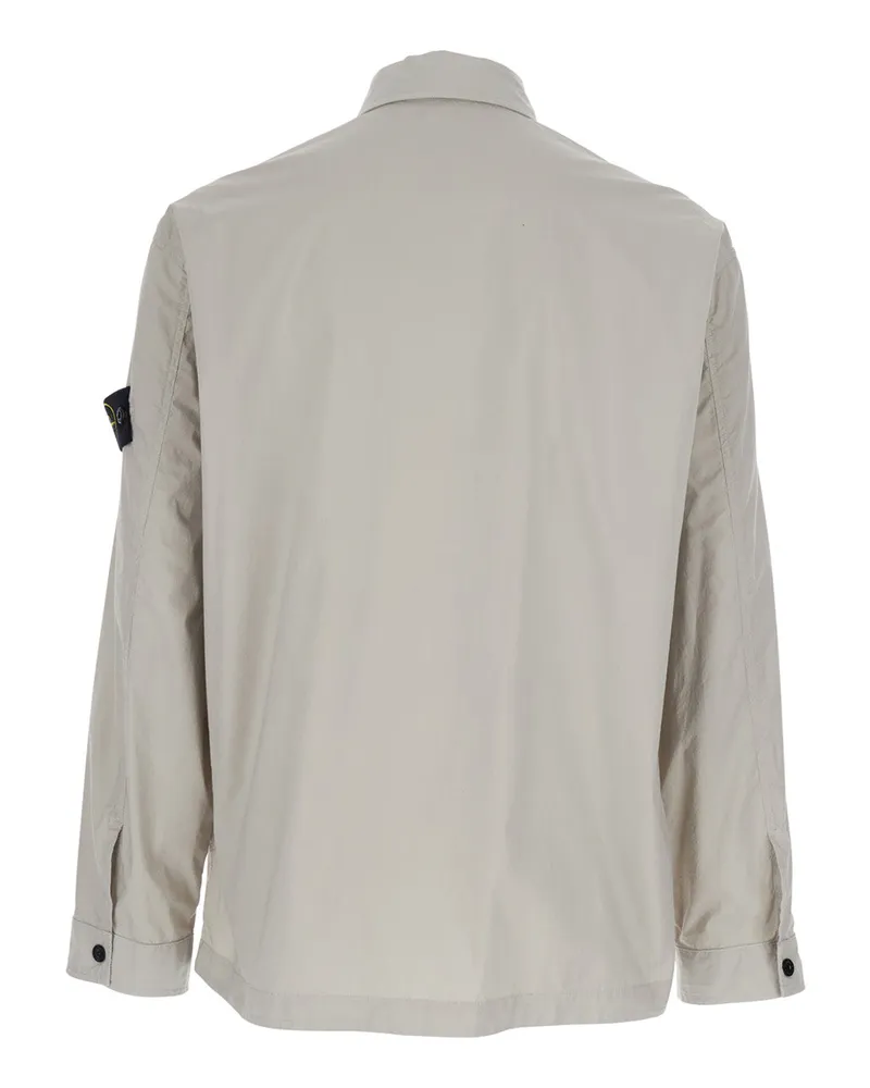 Stone Island Cotton Overshirt Jacket — Gray Gray