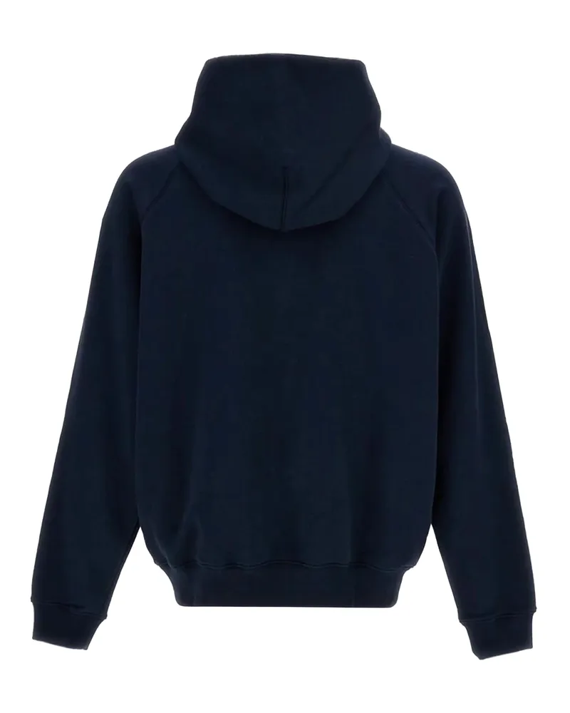 A.P.C. Men's Hoodie Duck Iak Dark Navy Cotton Sweatshirts Sweater Navy