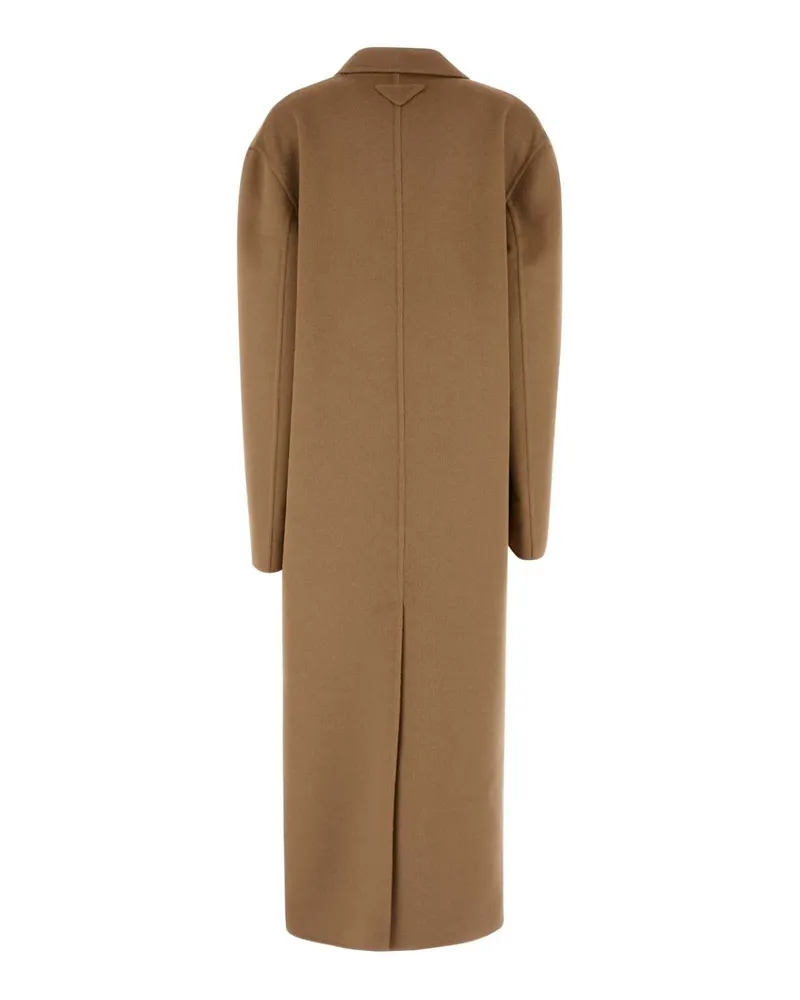 Prada Women's Camel Wool Blend Coat Cammello Wa Wc Wv Cappotti Camel