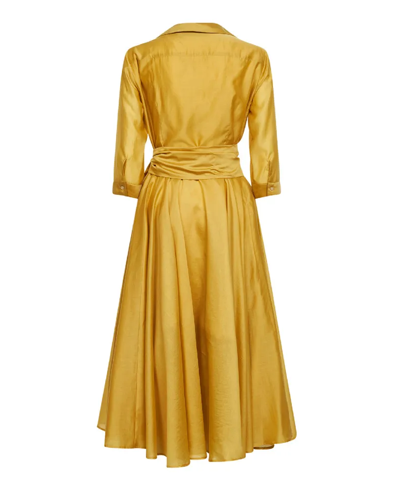 Blanca Women's Midi Dress Alaky Oil Yellow Voile Polyester Yellow