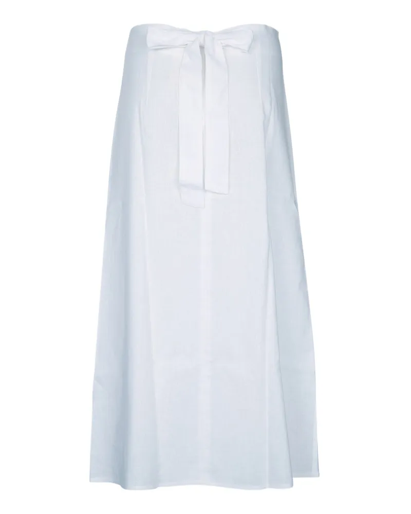 Totême Women's Waist Skirt White Cotton Gonne White