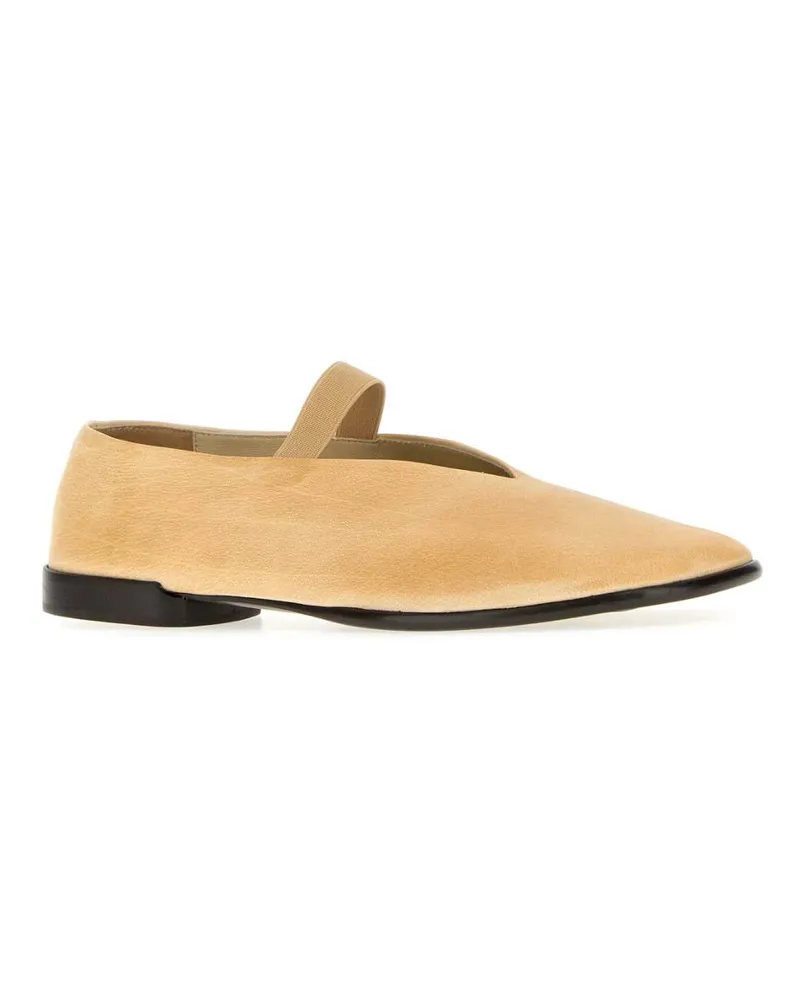 Christophe Lemaire Women's Beige Leather Glove Ballerinas Washedbeige Ballerine Flat Shoes Beige
