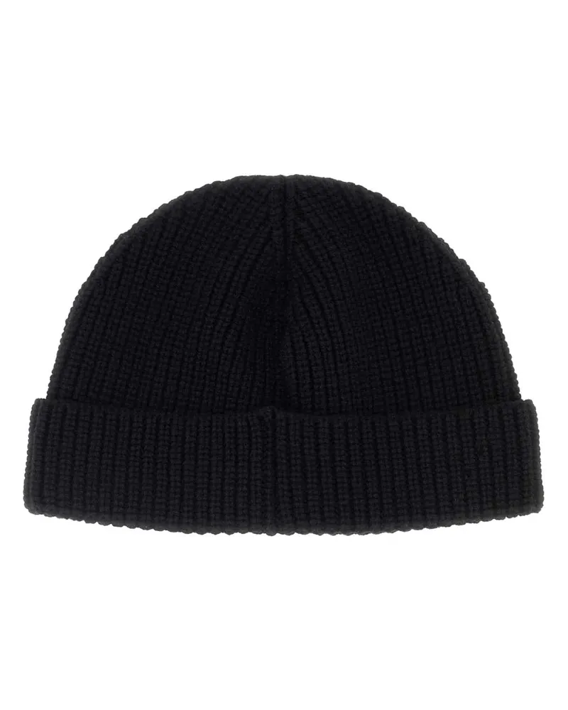 Valentino Garavani Men's Black Cashmere Beanie Hat Nero Exterior: Cuffie Black