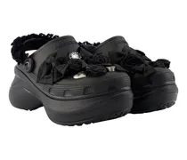 Women's Ruched Synthetic Clog Sandal Black