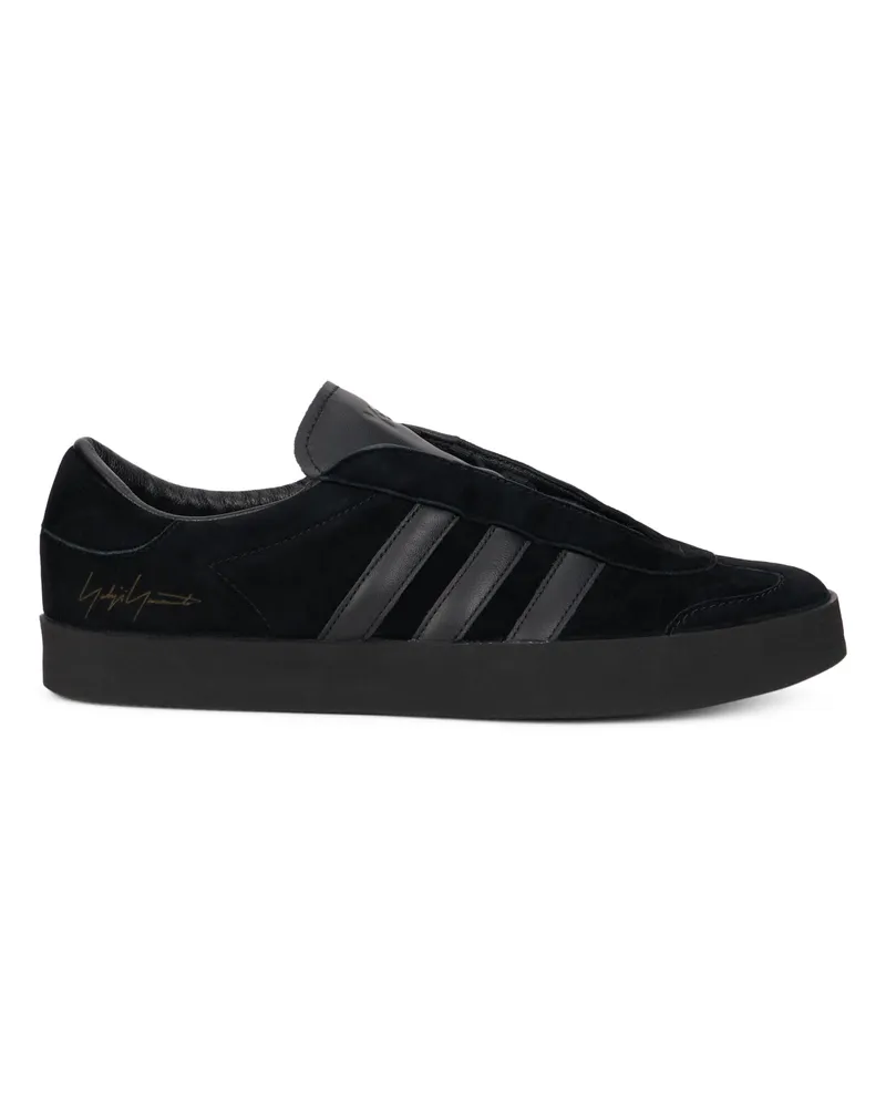 adidas Leather Low-Top Sneakers — Black Black