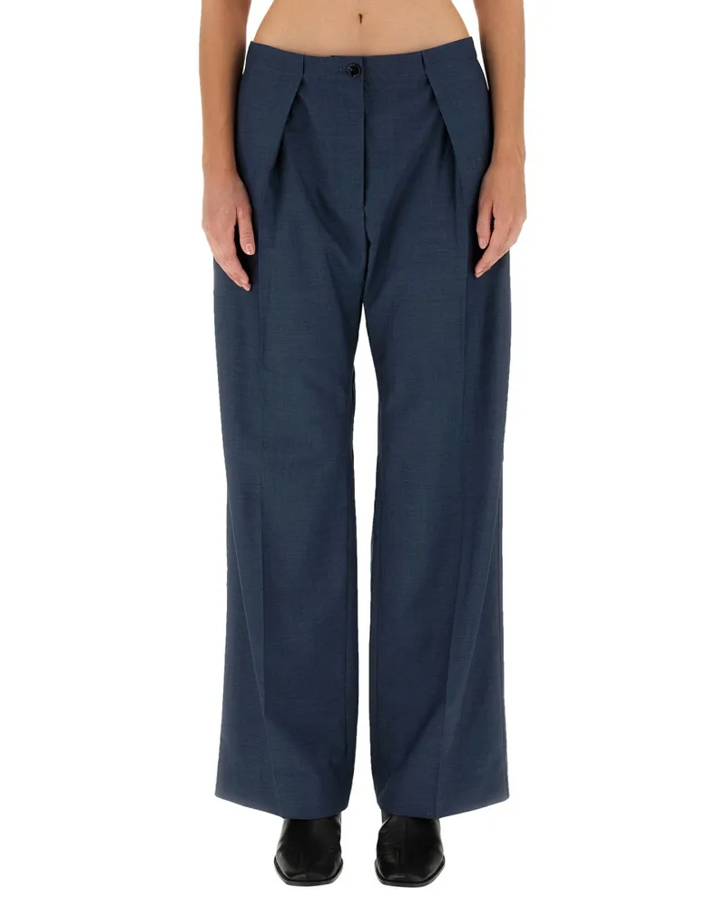 Acne Studios Wool Trousers — Blue Blue