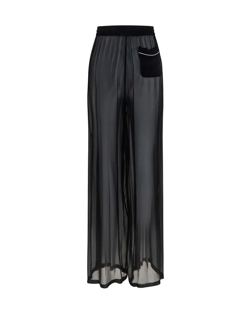 Dolce & Gabbana Women Black Silk Casual Pants Black