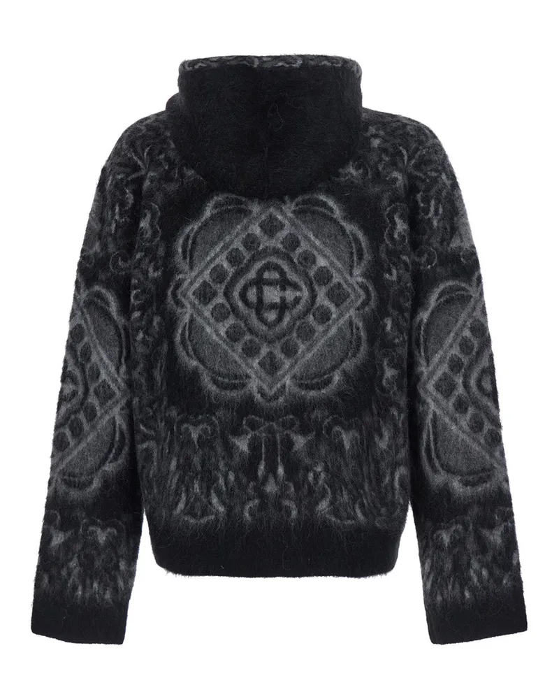 Casablanca Paris Carpet Mohair Hoodie — Black Black