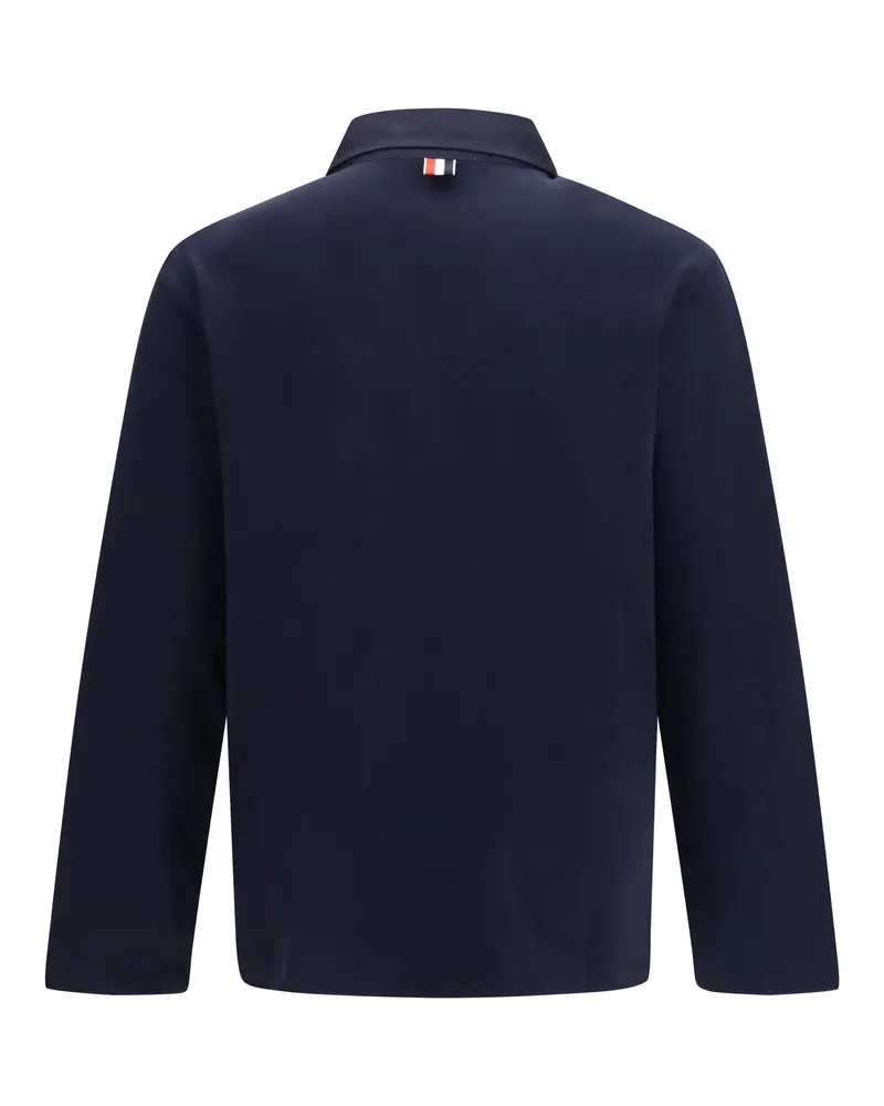 Thom Browne Colorblock Rugby Polo — Gray Gray