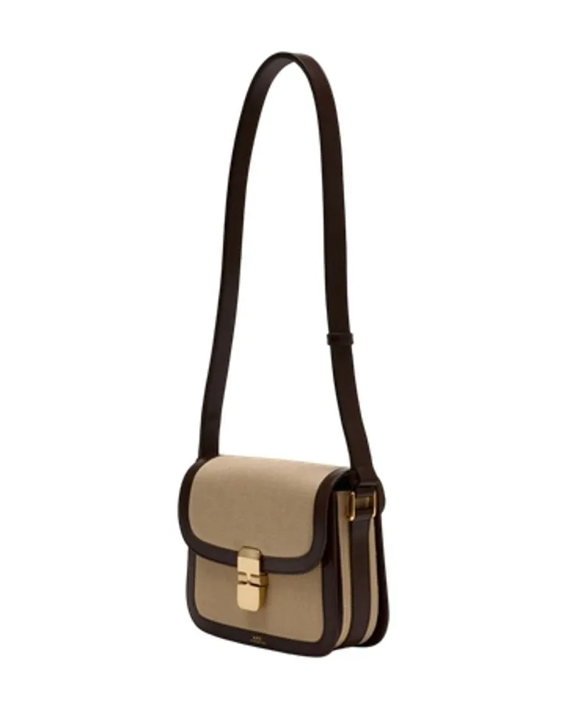 A.P.C. Women's Grace Shoulder Bag Beige Calfskin Beige