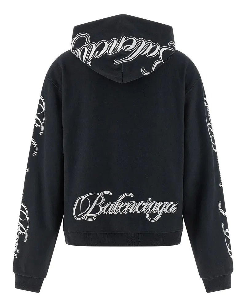 Balenciaga Women's Black Cotton Sweatshirt Clothing Black