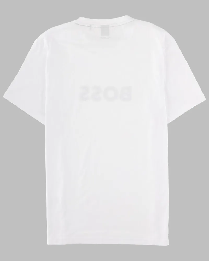 HUGO BOSS Logo Print Cotton T-Shirt — White White