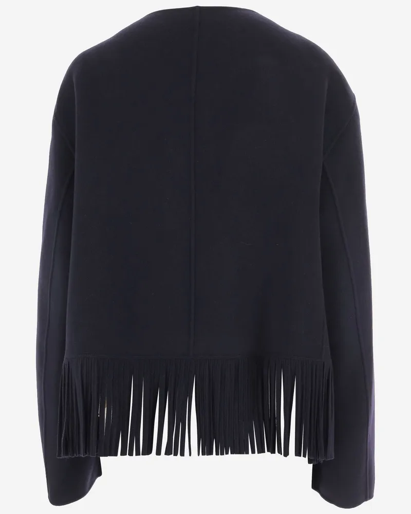 Carven Women's Jacket Wool-Cashmere Dark Navy Navy