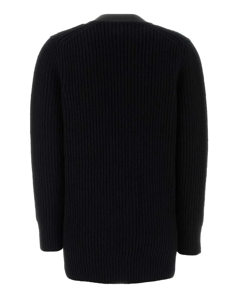 Ferragamo Women's Black Wool Cardigan Nero Exterior: Maglieria Sweater Black