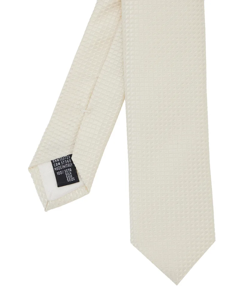 Emporio Armani Men's Tie White Silk Ties & Bow White