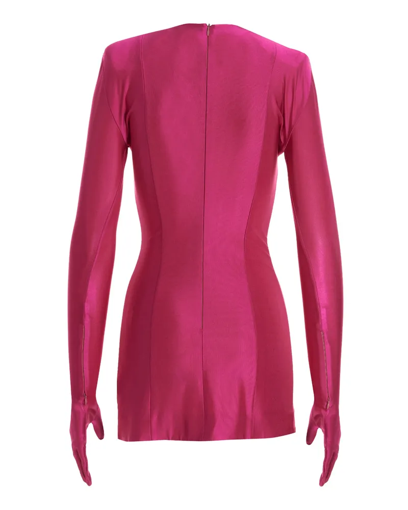 VETEMENTS Women's Fuchsia Viscose Short Dress Pink