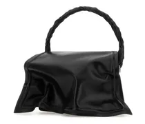Women's Black Leather Handbag Borse A Mano Bag