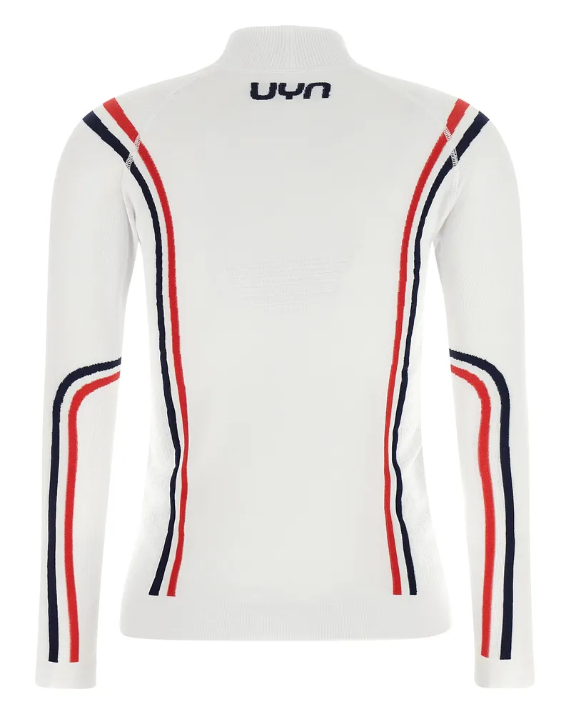 Perfect Moment Contrasting Striped Technical Sweater — White White
