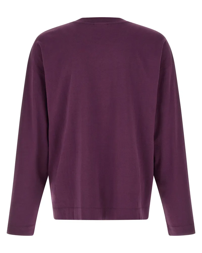 Dries van Noten Men's Purple Cotton T-Shirt Purple