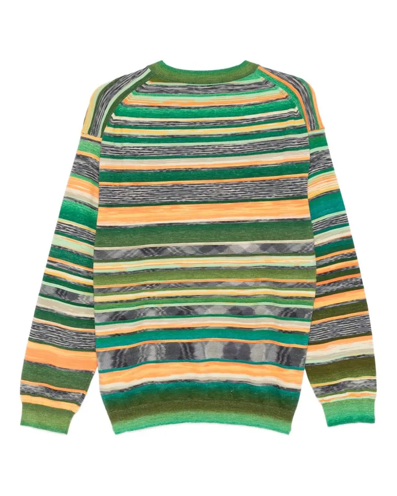 Paul Smith Striped Cotton Sweater — Green Green