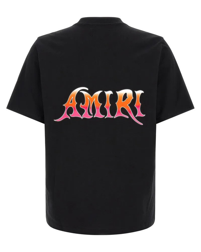 Amiri Logo-Gradient Print T-Shirt — Black Black