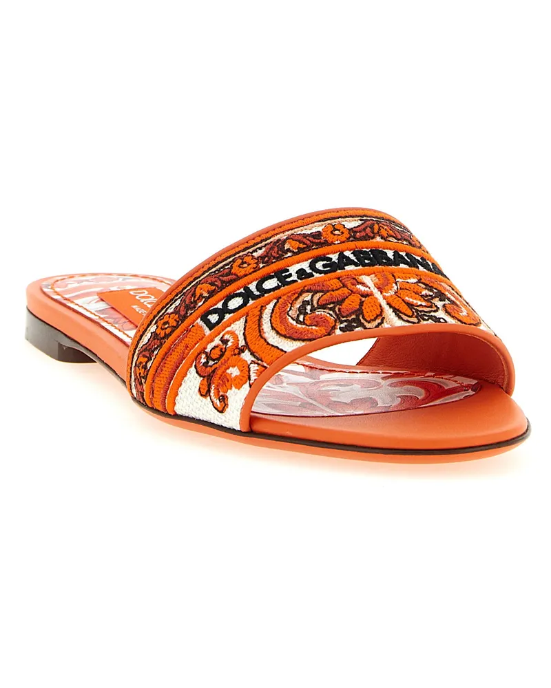 Dolce & Gabbana Bianca Slide — Orange Orange