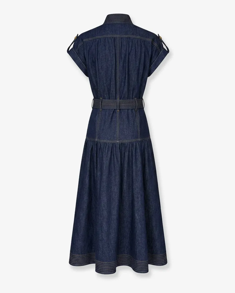 Zimmermann Women's Dress Denim Blue Cotton Blue
