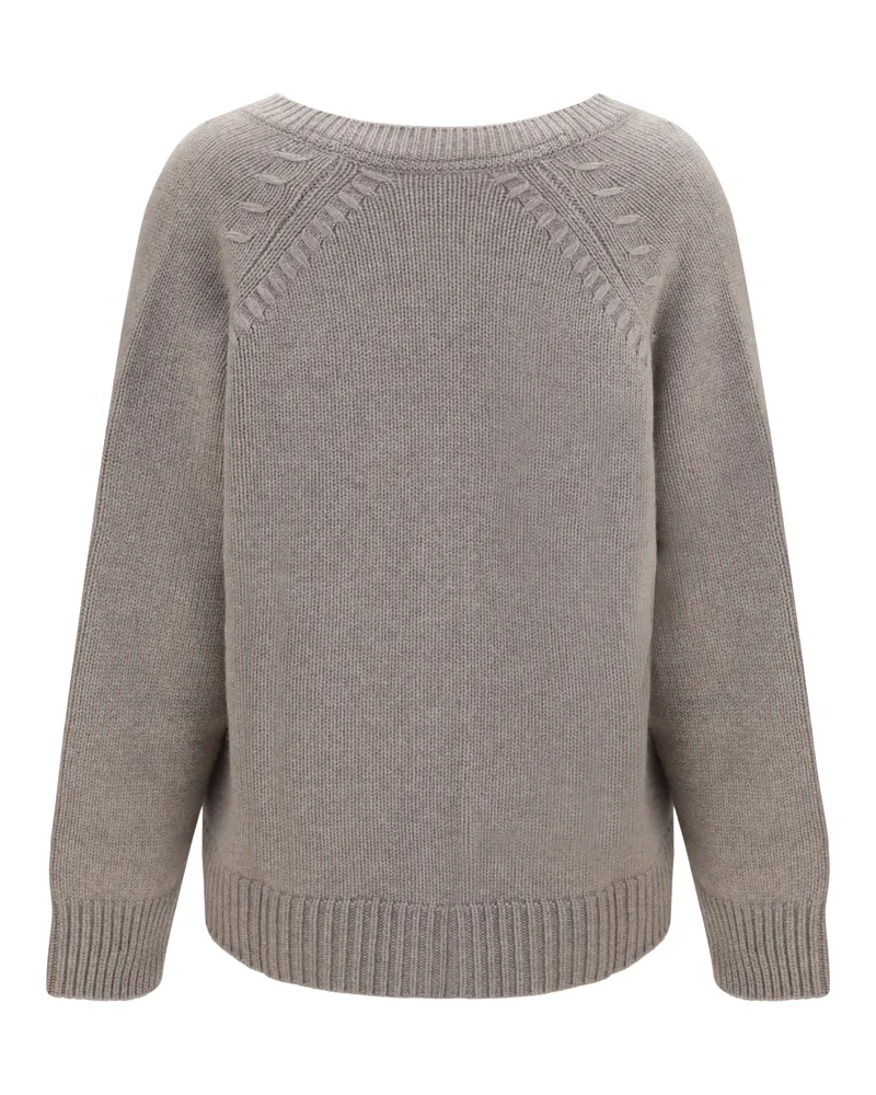 P.A.R.O.S.H. Women's V-Neck Button Cardigan Tortora Kashmir-Capra Hircus Kashmir/capra Sweater Gray