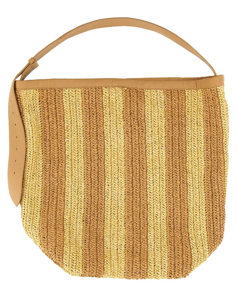 ALYSI Women's Handbag Straw Beige Hay Leather Handbags Hand Bags Beige